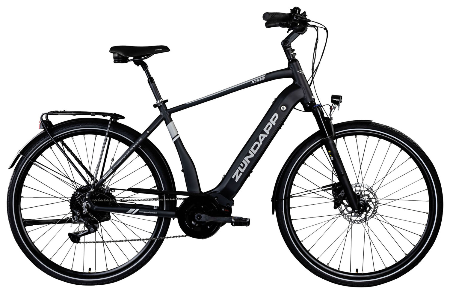 Zündapp E-Bike X500 Trekking 28 Zoll 10-Gang 500 Wh schwarz