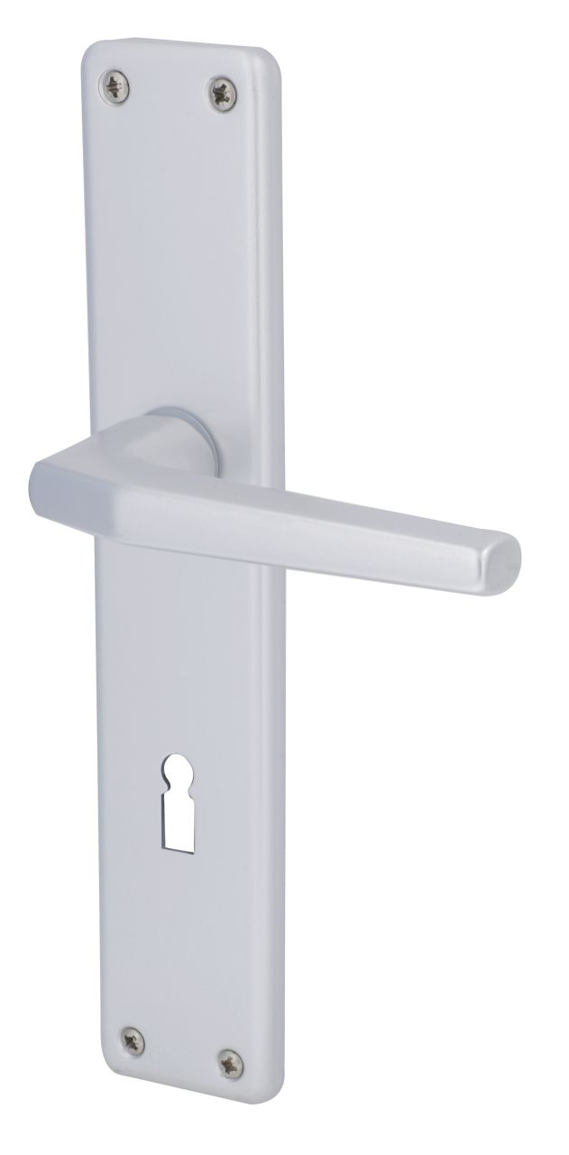 Alpertec BB-Langschildgarnitur Tanja Aluminium F1 silber eckig