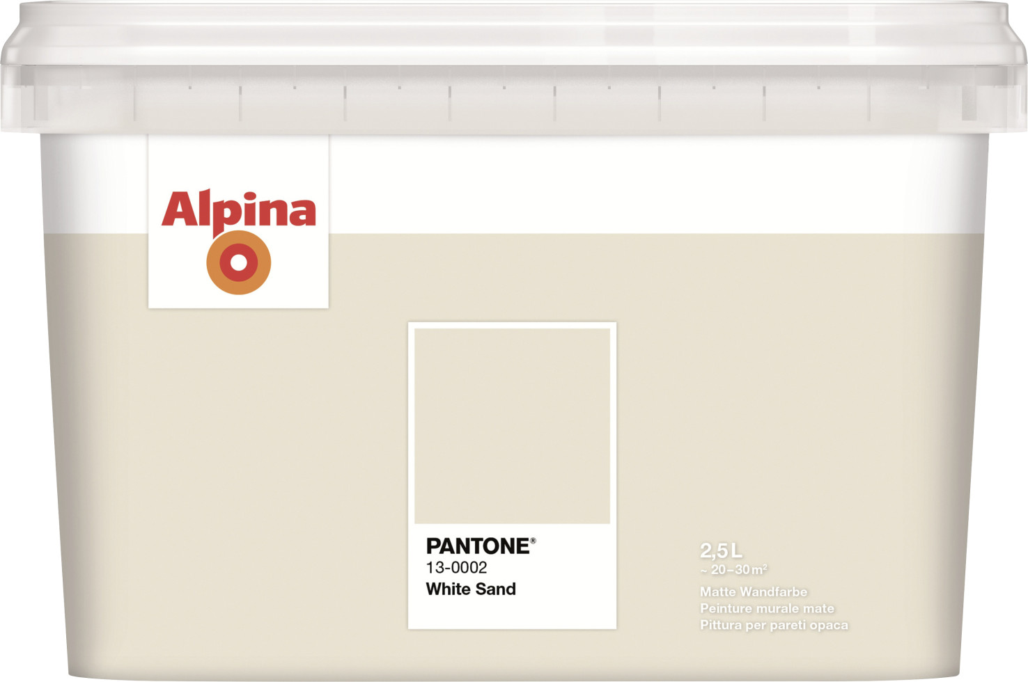Alpina Wandfarbe Pantone matt white sand 2,5 L