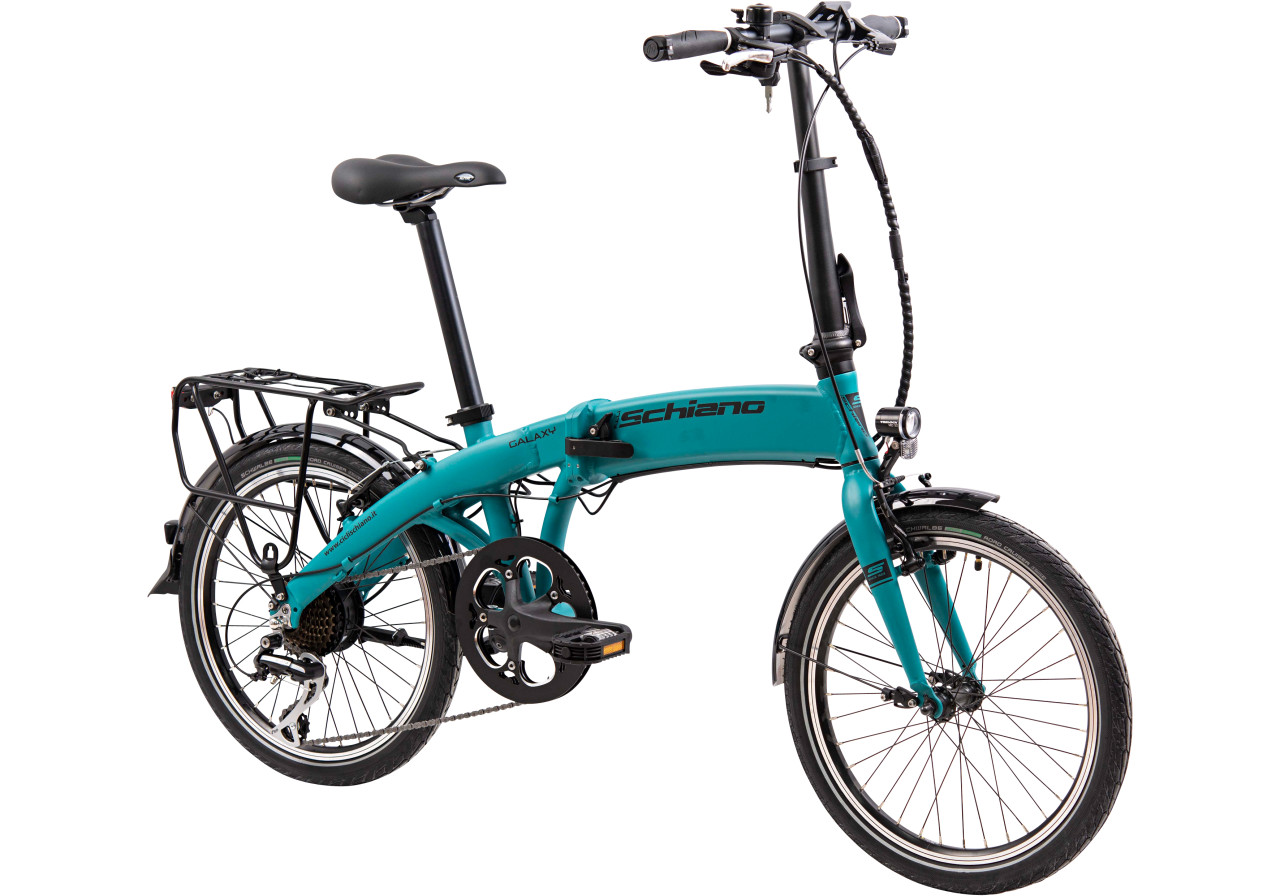 Schiano Galaxy E-Bike Faltrad 20 Zoll 8-Gang 360 Wh blau