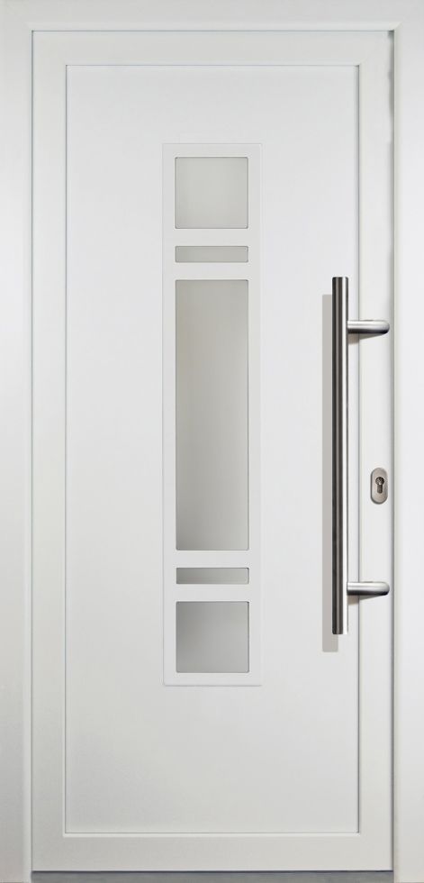 Meeth Haustür Signum Exclusiv PVC Modell 83 88 x 200 cm, DIN rechts, weiß