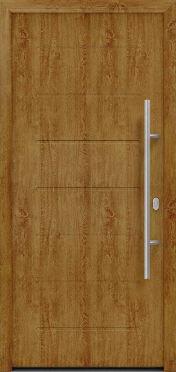 EcoStar Haustür ISOPRO IP 015 golden oak 110 x 210 cm