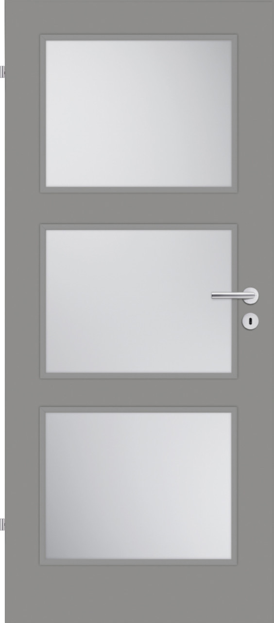 Borne Türblatt Lusso 03 Lack edelgrau mit Lichtausschnitt HM Röhrenspan