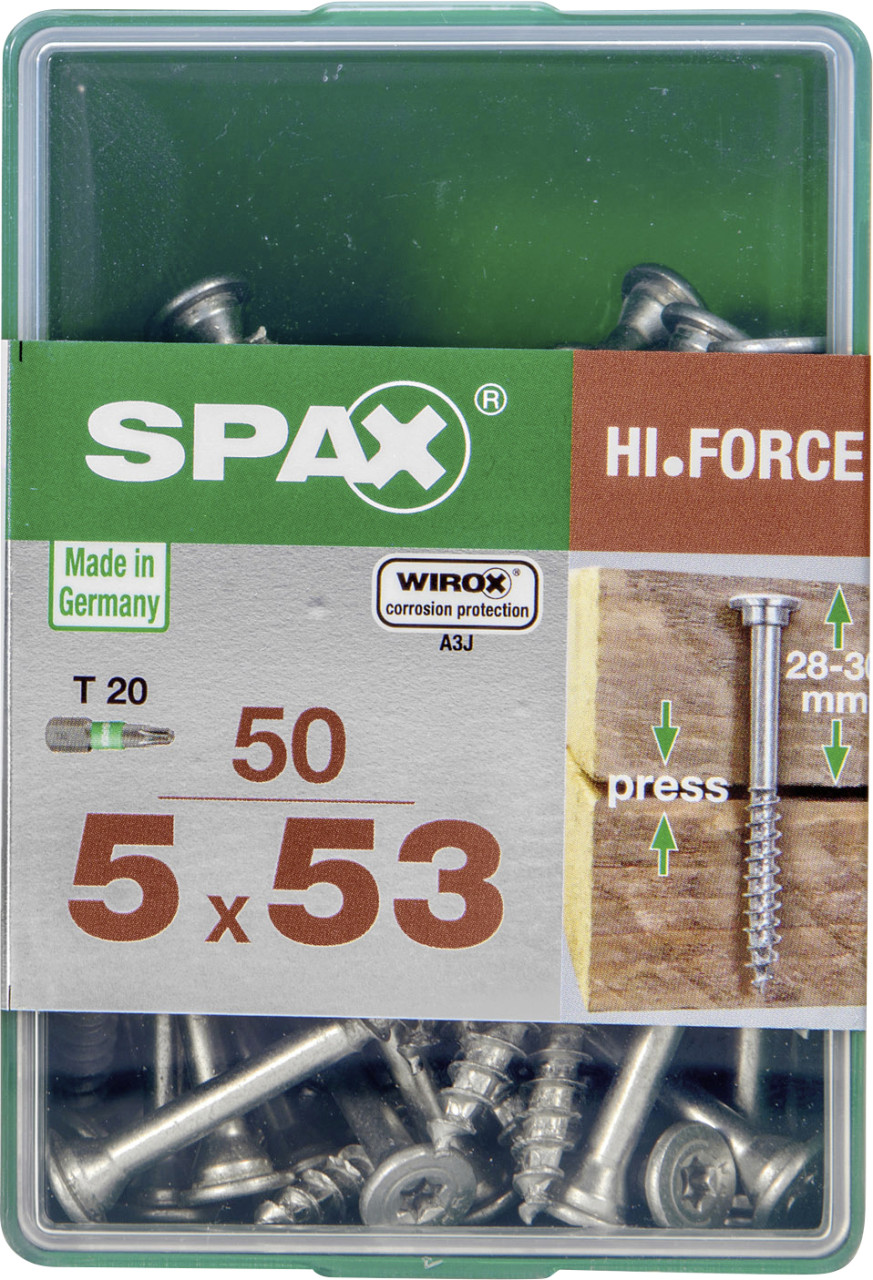 Spax Holzbauschrauben 5.0 x 53 mm TX 20 - 50 Stk.