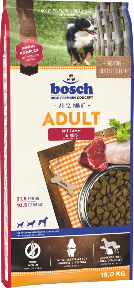 Bosch Hundetrockenfutter Adult 15 kg Lamm & Reis
