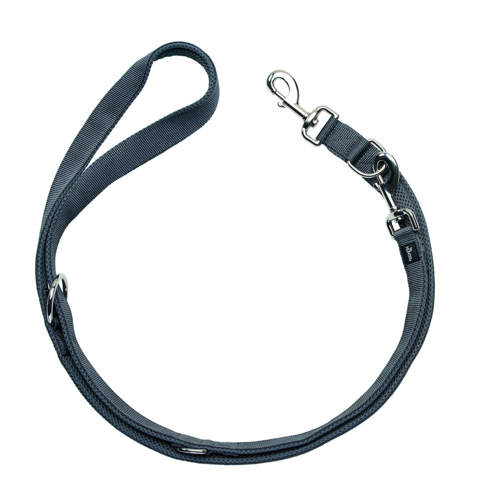Hunter Hundeleine Führleine verstellbar Divo/Maldon 2 m x 2 cm grau