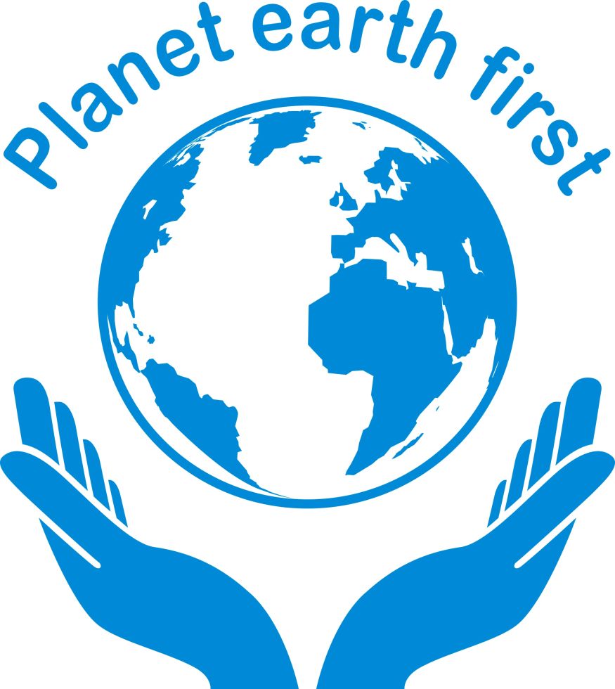 Hermann Schütz Aufkleber Planet earth first 47x50mm